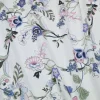TESSUTO BATISTA PURO COTONE FIORE FONDO BIANCO