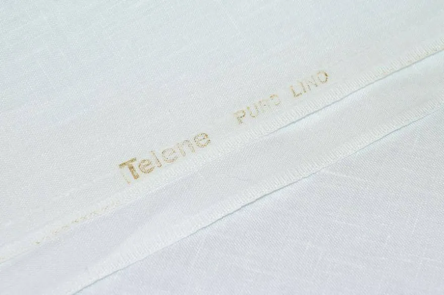 TESSUTO BATISTA PURO LINO BIANCO
