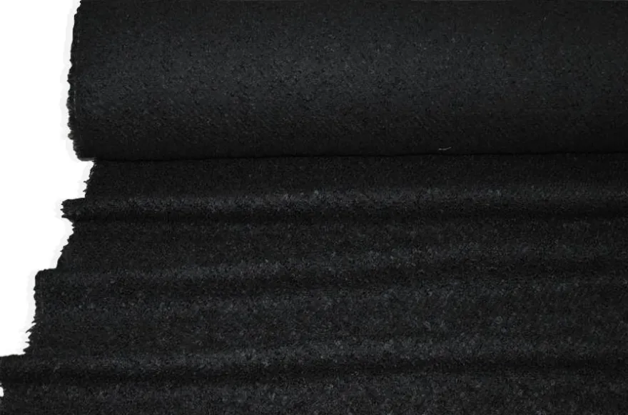TESSUTO BOUCLE PURA LANA NERO