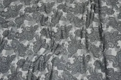 TESSUTO BROCCATO GRIGIO/NERO 09