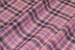 TESSUTO CAMICERIA PURO COTONE SCACCO ROSA