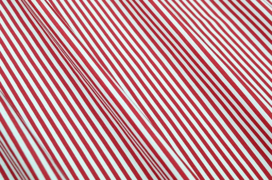 TESSUTO CAMICERIA PURO COTONE RIGA ROSSA