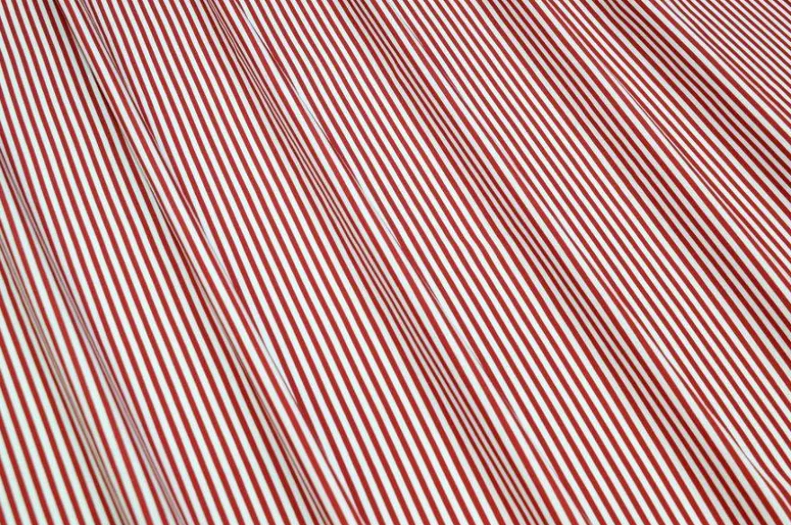 TESSUTO CAMICERIA PURO COTONE RIGA ROSSA