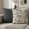 TESSUTO CANVAS MISTO COTONE TOILE DE JOUY GRIGIO