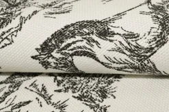 TESSUTO CANVAS MISTO COTONE TOILE DE JOUY GRIGIO