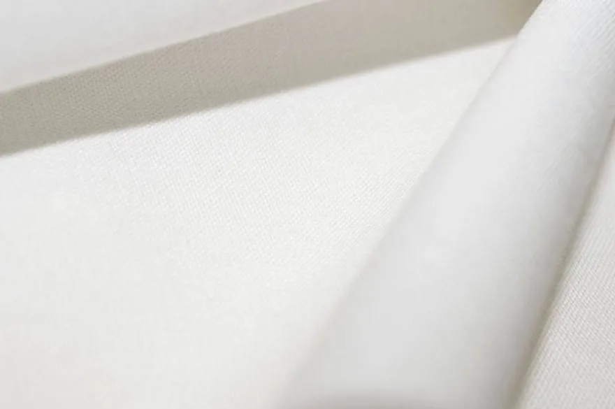 TESSUTO CANVAS PURO COTONE BIANCO