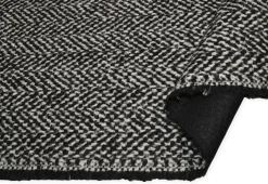 TESSUTO CAPPOTTO ADESIVATO PURA LANA BIANCO NERO