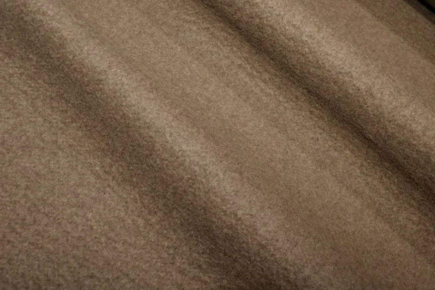 TESSUTO CAPPOTTO DOUBLE EFFETTO LANA COTTA MISTO CASHMERE NOCCIOLA