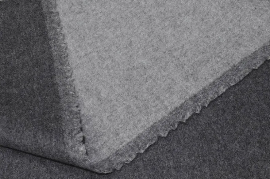 TESSUTO CAPPOTTO DOUBLE MISTO CASHMERE GRIGIO MEDIO/CHIARO
