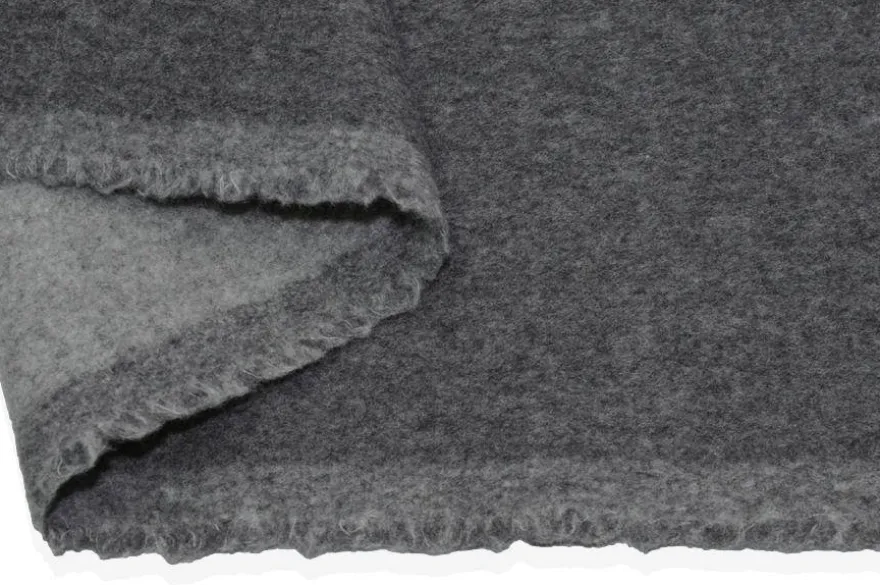 TESSUTO CAPPOTTO DOUBLE MISTO CASHMERE GRIGIO MEDIO/CHIARO
