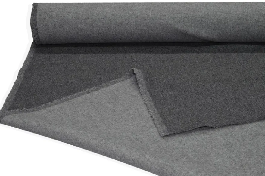 TESSUTO CAPPOTTO DOUBLE MISTO CASHMERE GRIGIO MEDIO/CHIARO