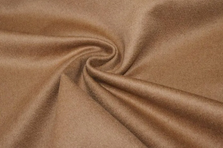 TESSUTO CAPPOTTO DOUBLE PURA LANA DI CAMMELLO ORIGINALE