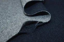 TESSUTO CAPPOTTO DOUBLE PURA LANA GRIGIO BLU