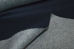 TESSUTO CAPPOTTO DOUBLE PURA LANA GRIGIO BLU