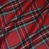 TESSUTO CAPPOTTO DOUBLE PURA LANA TARTAN ROSSO