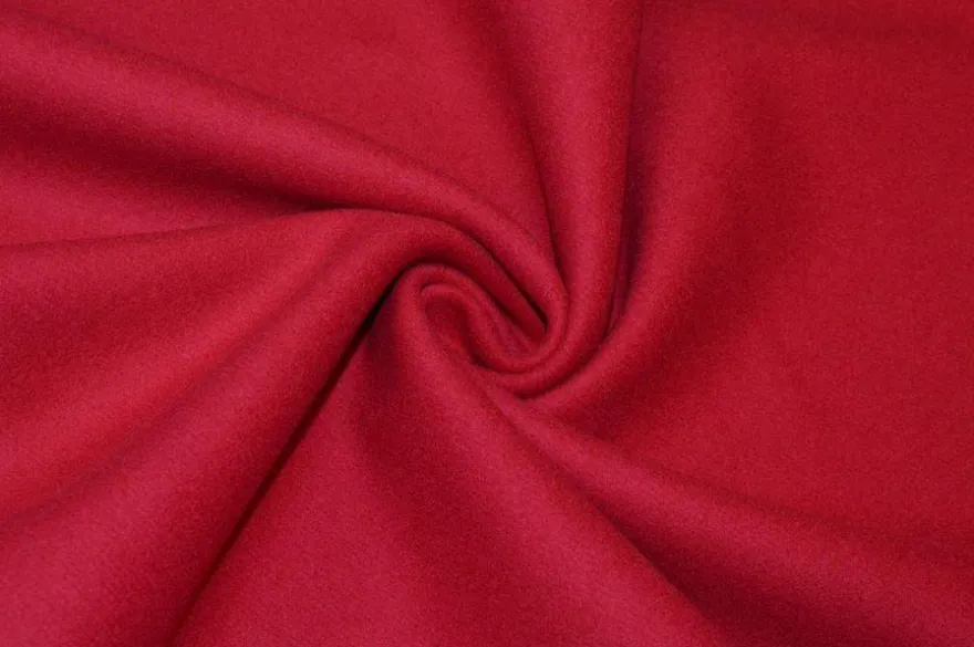 TESSUTO CAPPOTTO DOUBLE PURA LANA ROSSO