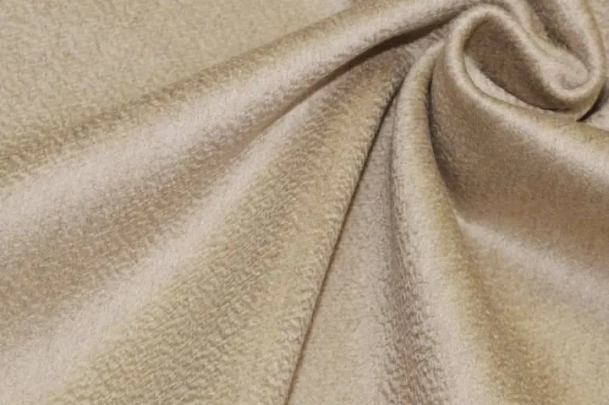 TESSUTO CAPPOTTO DOUBLE PURO CASHMERE ZIBELLINATO SABBIA