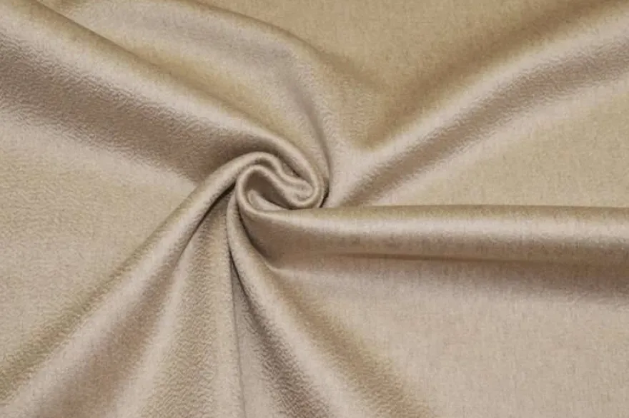 TESSUTO CAPPOTTO DOUBLE PURO CASHMERE ZIBELLINATO SABBIA