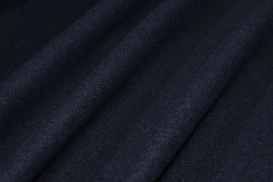 TESSUTO CAPPOTTO EFFETTO LANA COTTA BLU