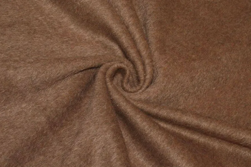 TESSUTO CAPPOTTO LANA ALPACA COLOR NOCCIOLA