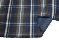 TESSUTO CAPPOTTO LANA SCACCO BLU
