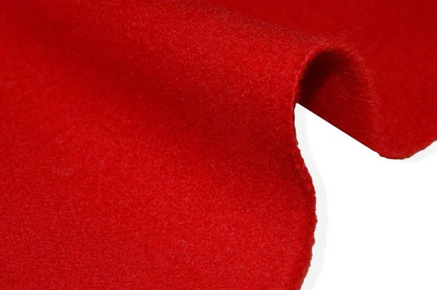 TESSUTO CAPPOTTO MISTO LANA ROSSO VIVO