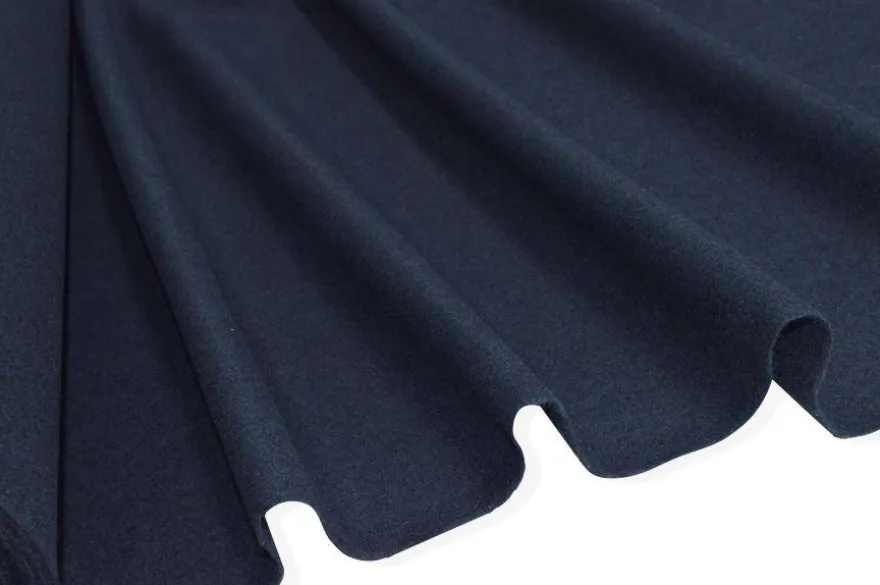 TESSUTO CAPPOTTO PURA LANA BLU NOTTE