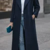 TESSUTO CAPPOTTO PURA LANA BLU NAVY