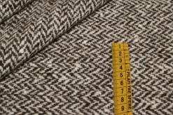 TESSUTO CAPPOTTO PURA LANA SPINATO MARRONE