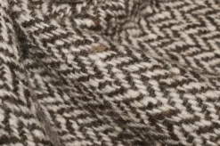 TESSUTO CAPPOTTO PURA LANA SPINATO MARRONE