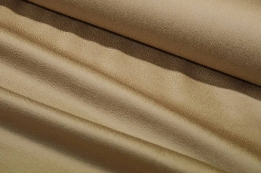 TESSUTO CAPPOTTO PURO CASHMERE ZIBELLINATO COLOR CAMMELLO