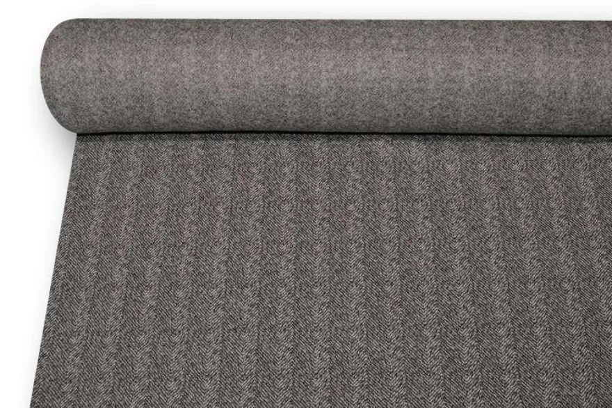 TESSUTO CAPPOTTO SPINATO GRIGIO