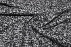 TESSUTO CAPPOTTO TWEED BIANCO E NERO