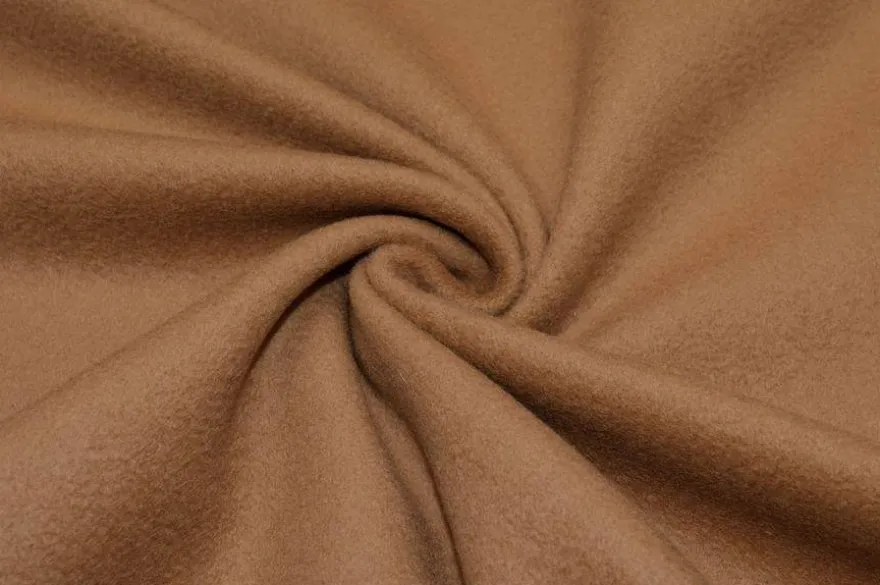 TESSUTO CAPPOTTO VELOUR MISTO CASHMERE CAMMELLO