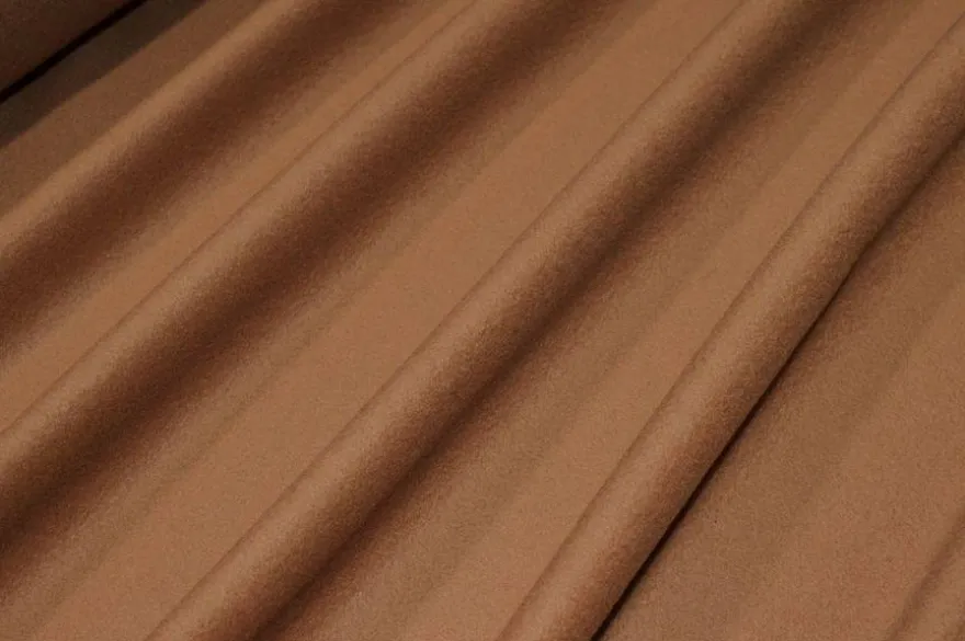 TESSUTO CAPPOTTO VELOUR MISTO CASHMERE CAMMELLO