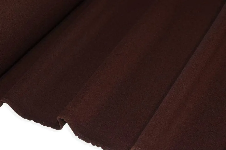 TESSUTO CAPPOTTO VELOUR MISTO LANA MARRONE CALDO