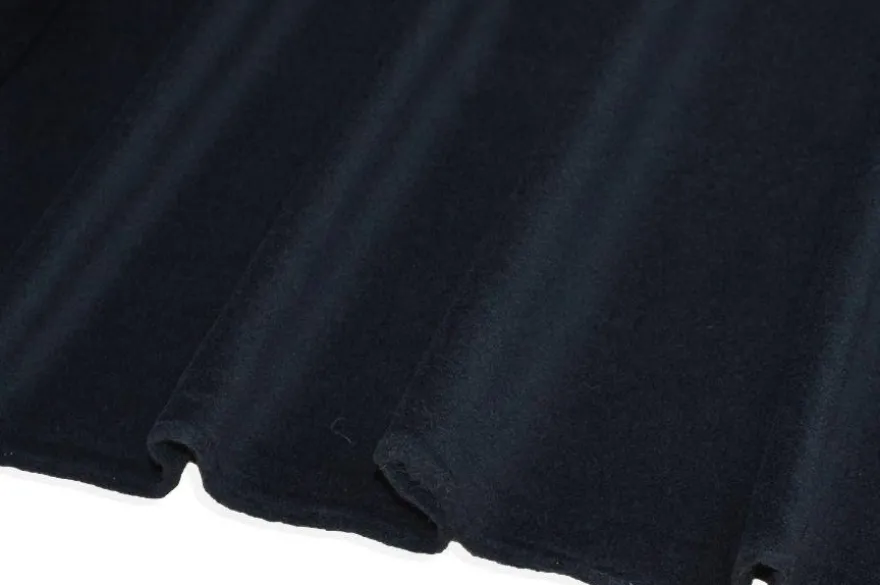 TESSUTO CAPPOTTO VELOUR MISTO CASHMERE BLU