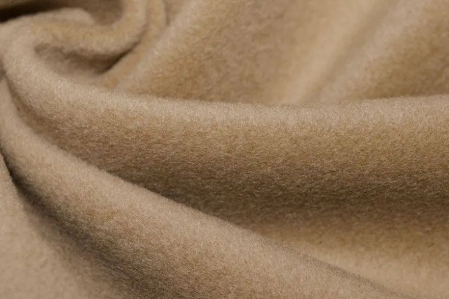 TESSUTO CAPPOTTO VELOUR PURA LANA COLOR BISCOTTO