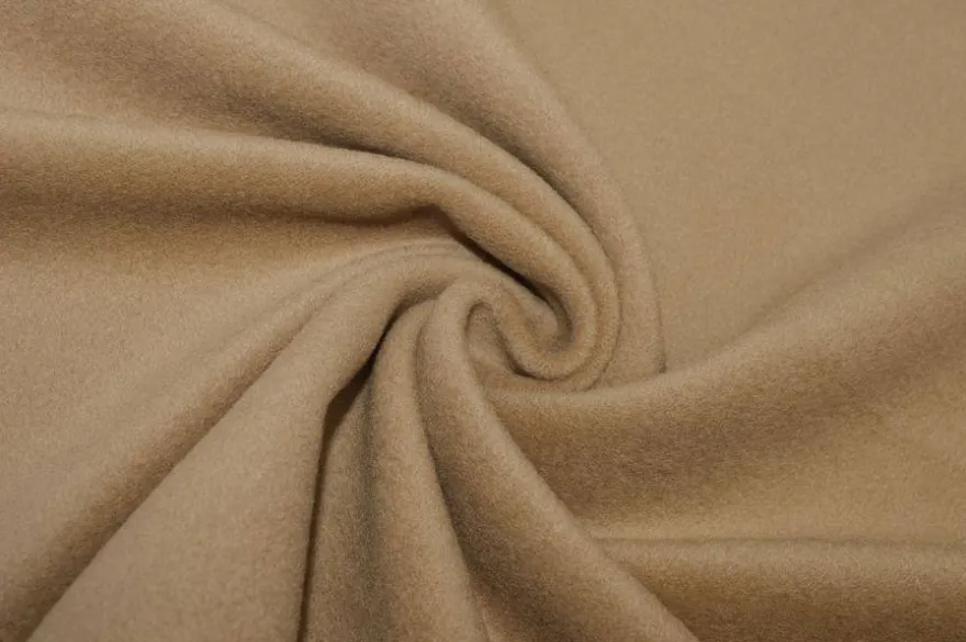TESSUTO CAPPOTTO VELOUR PURA LANA COLOR BISCOTTO