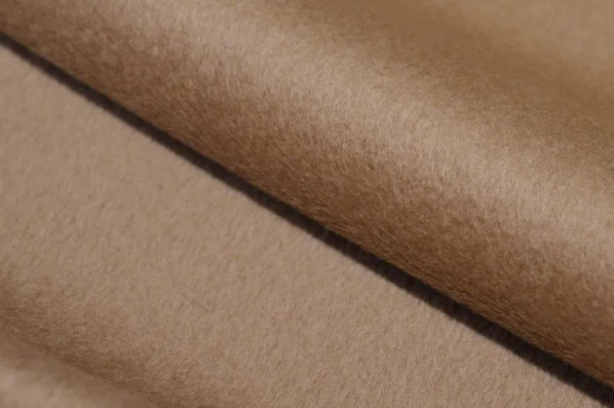TESSUTO CAPPOTTO VELOUR PURA LANA COLOR CAMMELLO