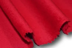 TESSUTO CAPPOTTO VELOUR PURA LANA VERGINE ROSSO