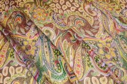 TESSUTO CHIFFON MISTO SETA FANTASIA COLORI CALDI