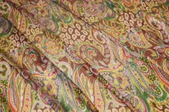 TESSUTO CHIFFON MISTO SETA FANTASIA COLORI CALDI