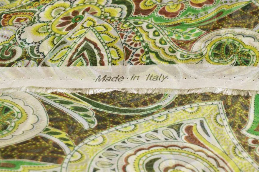 TESSUTO CHIFFON MISTO SETA FANTASIA VERDE