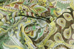 TESSUTO CHIFFON MISTO SETA FANTASIA VERDE