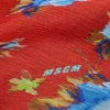 TESSUTO CHIFFON PURA SETA EFFETTO CREPON ROSSO