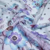 TESSUTO CHIFFON PURA SETA FANTASIA FLOREALE AZZURRA