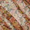 TESSUTO CHIFFON PURA SETA FLOREALE COLORI CALDI