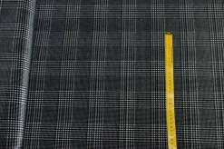 TESSUTO CINIGLIA STRETCH PRINCIPE DI GALLES BIANCO NERO