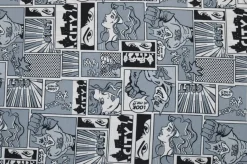 TESSUTO COMFORT COMICS BIANCO/NERO